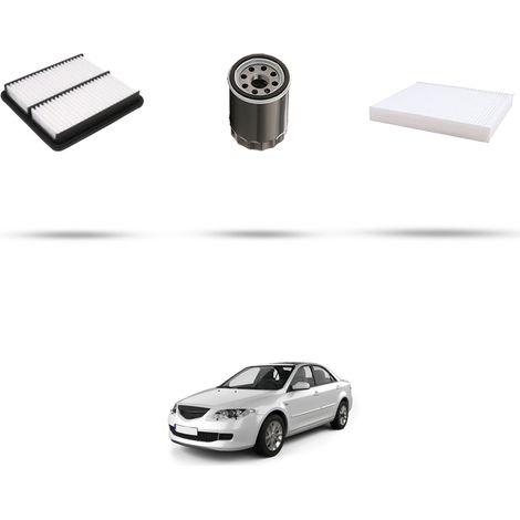 Kit tagliando 3 filtri compatibile con Mazda 6 (GH) 2.0 108kw dal 2008 (1/5)