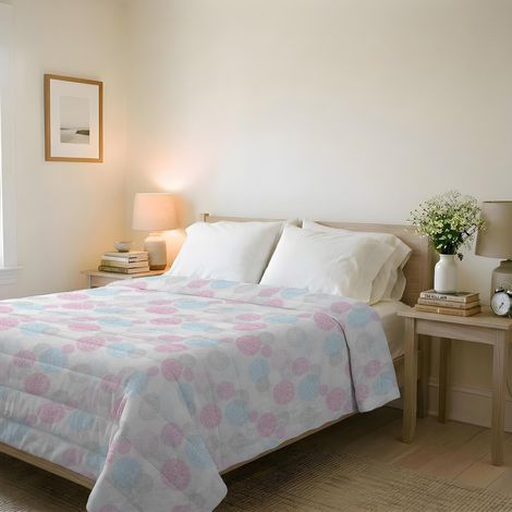 Couvre-lit matelassé d’été en Microfibre Douce imprimée – Couette Printemps-été mi-Saison – Molecole, Double 250x240 cm (1/5)