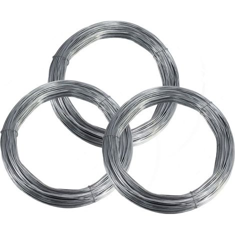 – Fil de tension 375 m 3,0 mm galvanisé – Pour clôtures métalliques et protection faune – Résistant aux intempéries – Fabriqué en Europe (1/4)