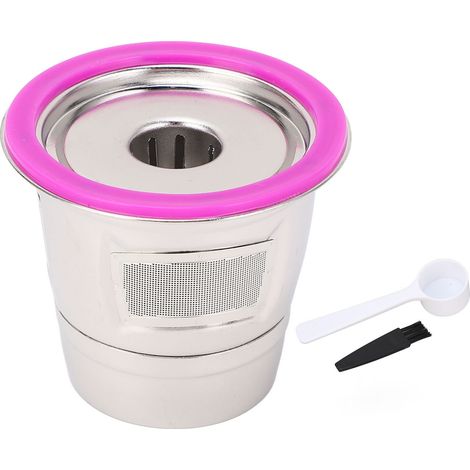 Capsule de café réutilisable en acier inoxydable, filtre à café rechargeable et réutilisable pour cafetière, pièces de rechange pour cafetière (1/5)