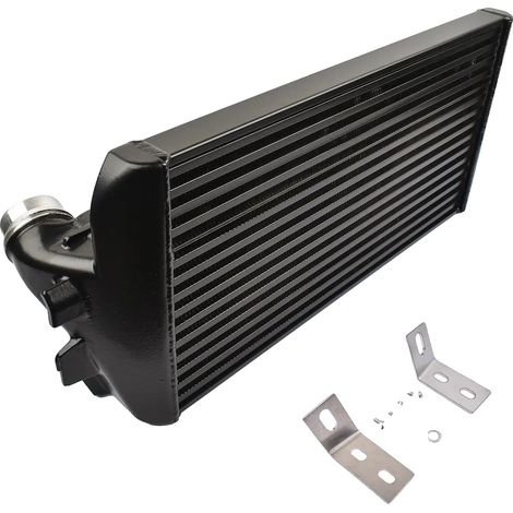 Intercooler, aluminio, 550 mm x 200 mm x 70 mm, compatible con la serie 5 535d(x), intercambio de calor de alta eficiencia, 4,5 kg (1/5)