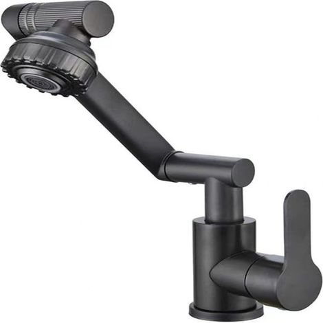 Robinet Cuisine Rabattable,Rotation Flexible Mitigeur Cuisine,Robinet Evier Sous Fenêtre en Acier Inoxydable,2 Modes Pulvérisation (1/5)