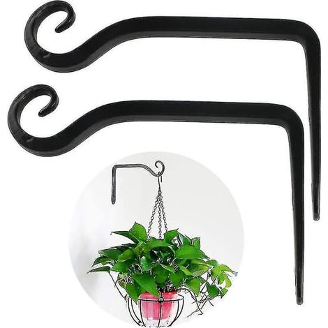 Filiyano – Support pour pot de fleurs en fer forgé, lot de 2, noir (1/3)