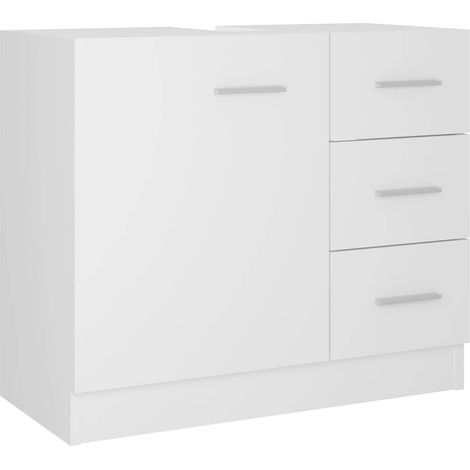 Maison Exclusive - Armoire d'évier Blanc 63x30x54 cm Bois d'ingénierie (1/5)