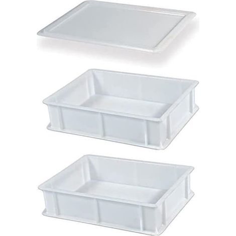 Genus Dei Cassetta impasto bianca set 3 pezzi 30x40x10 cm
