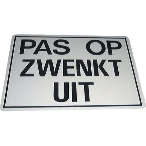 Autocollant Avertissement Transport - Rectangulaire 300 x 400 mm - Noir Blanc - Simple Face - Plastique