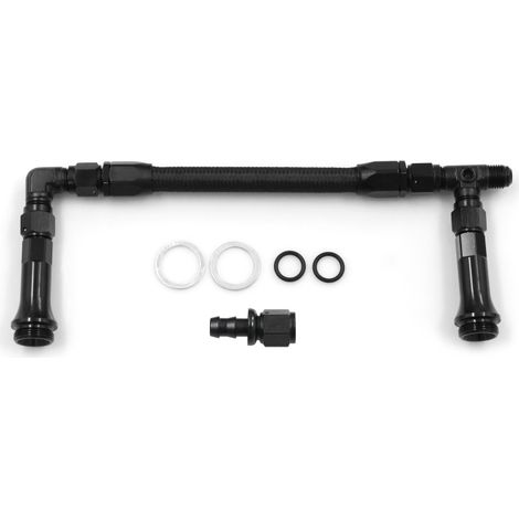Durite d'alimentation double AN6 tressée en alliage d'aluminium pour carburateur Holley 4150, filetage 7/8''-20. (1/5)