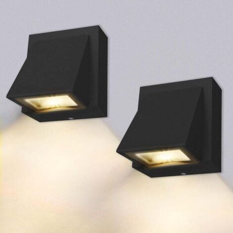 2 PCS Wall Lamp, 5W LED Wall Light, Indoor/Outdoor Wall Lamp, Warm White 3000K, Waterproof IP65, Suitable for Bedroom, Living Room, Bathroom, etc-Fei Yu (1/4)