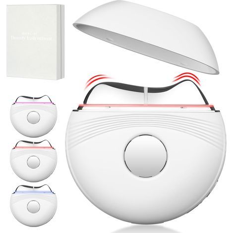 EMS Gua Sha Gesichtsmassagegerät mit Wärme und Vibration, Gua Sha Gesichtsmassagegerät mit roten, blauen und violetten LED-Leuchten, Anti-Falten, Gesichtsstraffung, Reduzierung von Falten und Schwellu (1/5)