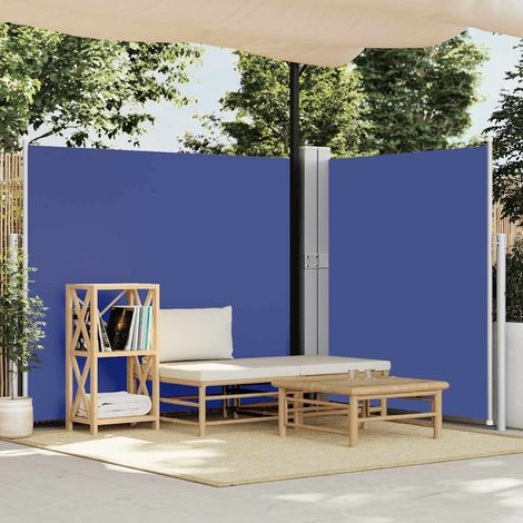 Seitliches einziehbares Patio-Schutzdach 170x1200 cm Blau