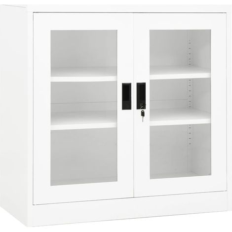 Armoire de bureau Blanc 90x40x90 cm Acier vidaXL (1/5)