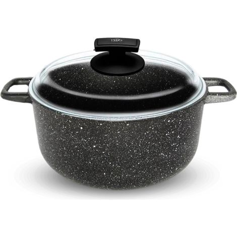 Casseruola con Coperchio in Vetro Antiaderente 2 Manici Ø20 cm Olympia Hard Cook (1/5)