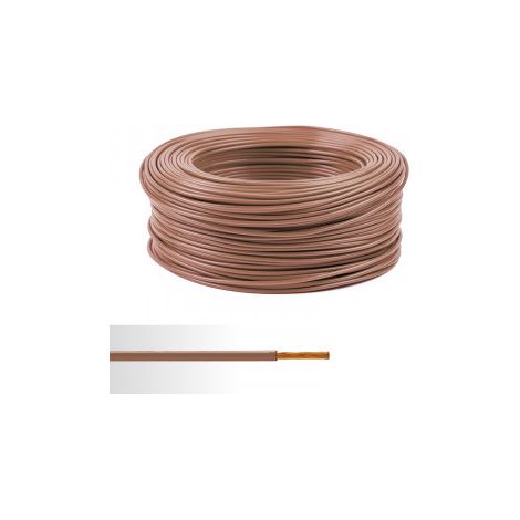 Fil électrique souple ho7v-k 1,5mm2 marron (prix au m)