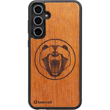 Bewood Holzhülle für Samsung Galaxy S23 FE BEAR MERBAU (1/4)