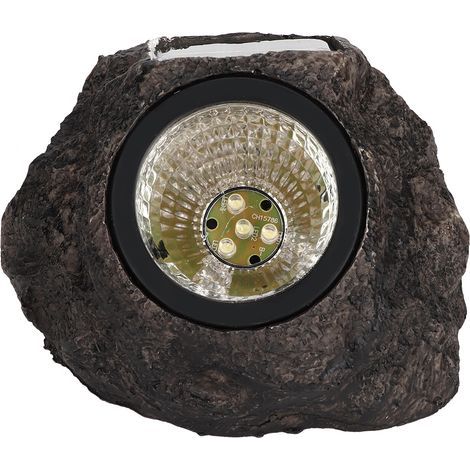 Solarbetriebene LED-Außenleuchte, wasserdicht, Steinoptik, Garten- und Rasendekoration (1/5)