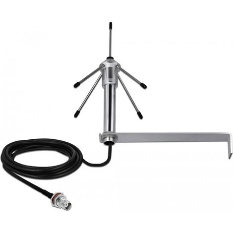 DeLOCK DeLock LPWAN Antenne TNC 868 MHz Prise 3 dBi Omni-directionnel Rigide avec Câble de Connexion RG-58 C/U 3 m Montage Mural Extérieur Argent [12564]