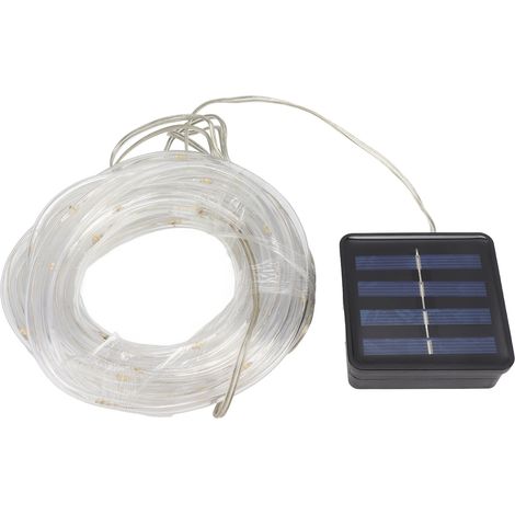 Guirlande lumineuse solaire étanche avec LED lumineuses pour jardin, balcon et décoration de Noël - Lumière chaude (1/5)