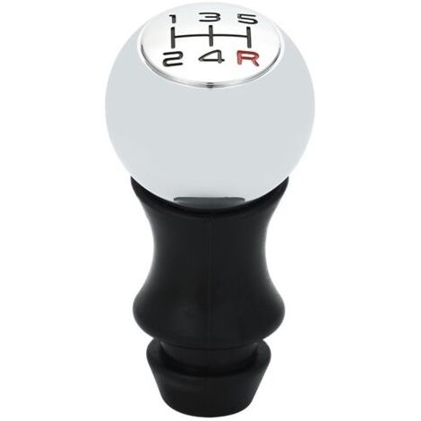 royaluxe -Pommeau de Levier de 5 Vitesses Manuelle pour Voiture 206 207 3008 etc/ C2 C3 C4 Picasso Berlingo Saxo (Argent) (1/4)
