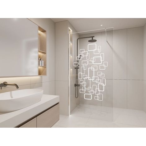 Porta per doccia con LED - 90 x 200 cm - BELLA (1/3)