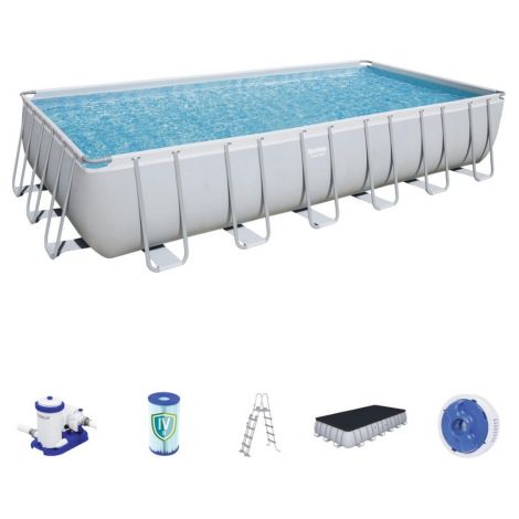 PISCINA POWER STEEL FRAME RETTANGOLARE 732X366X132. CAPACITÀ 30.045 LT. (1/5)