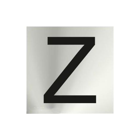 Cartel informativo alfabeto letra Z de acero inoxidable de 0'8mm 50 x 50 mm SEKURECO skr (1/2)