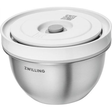 ZWILLING Z1030-857 Fresh &amp Save - Récipient de conservation sous vide, S, 12 cm, acier inoxydable, petit, couvercle hermétique, récipient de conservation sous vide de