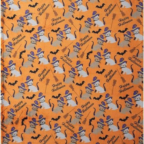 Couverture d'Halloween 100 cm x 150 cm, idéale pour les lits de fête - 77 (1/4)