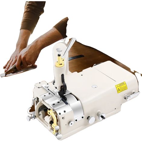 Machine à parer en cuir, construction en fonte, largeur de parage maximale de 40 mm, dimensions 62 cm x 42 cm x 42 cm, fonctionnement électrique, longueurs de point réglables (1/5)