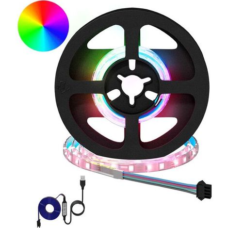 Bande lumineuse LED en deux sections, noire et transparente, 250 mm, en cuivre et plastique. (1/5)
