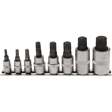 Embouts XZN - Acier Chrome Vanadium - Pour Cliquet 1/4 3/8 1/2 Pouces - M4 M5 M6 M8 M10 M12 M14 M16 - Jeu de 8 Pièces (1/2)