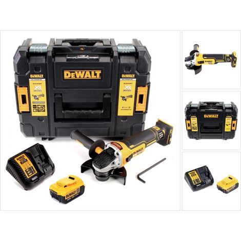 DeWalt DCG 405 M1 18 V 125 mm Smerigliatrice a batteria Brushless in valigetta TStak + 1x Batteria 4,0 Ah + Caricatore
