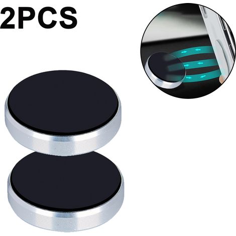 Support Magnetique - Diamètre 33 mm Épaisseur 8 mm - Pour Tableau De Bord Voiture Mur Vitre Réfrigérateur Bureau - 2 Pièces (1/5)