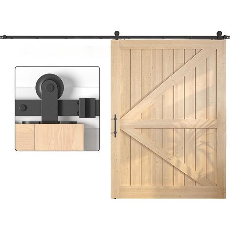 Sistema Porte Scorrevoli Barn Door Loft, binario nero, set 396 cm (1/5)