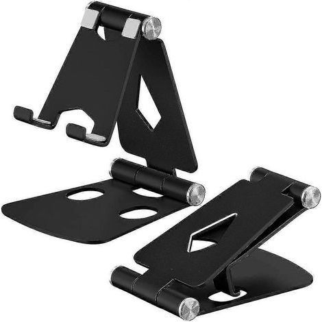 Support universel pour téléphone portable, fixation de bureau antidérapante, compatible avec téléphones, tablettes et autres appareils, noir. (1/4)