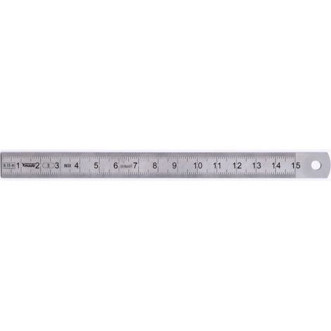 Lineal, Edelstahl, matt verchromt, EC Klasse II, Länge 150 mm, Querschnitt 13 x 05 mm  VOGEL 1001040015