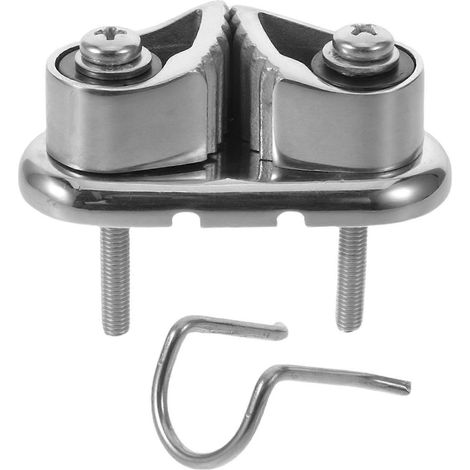 Taquet coinceur en acier inoxydable avec guide-câble, serre-câble pour cordage de bateau, taquet coinceur pour cordage marin, accastillage de pont pour voilier et kayak (1/4)