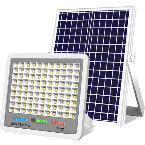 High brightness 300W outdoor solar floodlight, remote control, IP65 waterproof, automatic on/off, 15,000mA (1/4)