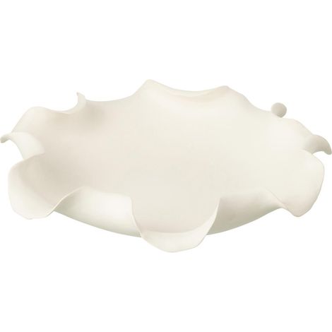 Coupelle Déco en Céramique "Helix" 37cm Blanc (1/3)