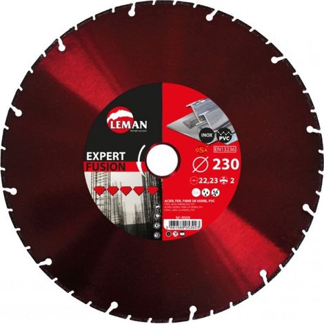DIAMANT BRASE D.125X45X1.8X2.0 COUPE ACIERS - 950125 - LEMAN (1/2)
