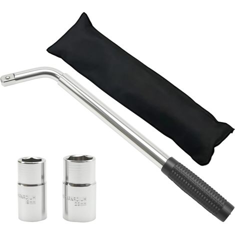 Jeu de clés à écrou de roue réglables - Compatible avec les douilles 17/19 mm et 21/23 mm - Entraînement 1/2" avec sac de transport - Idéal pour le changement de pneu (1/5)