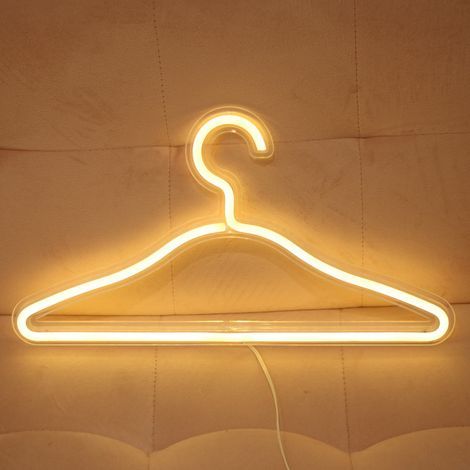 Stück Neonlichter, LED-Kleiderbügel-Neonlichtschild mit USB-Stromversorgung