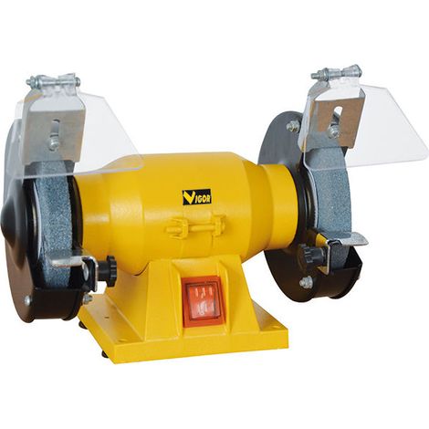 Vigor VSM250 Smerigliatrice Doppia da Banco Nastro e Mola 250 W 2980 rpm Mola 150 mm Nastro 50x686 mm