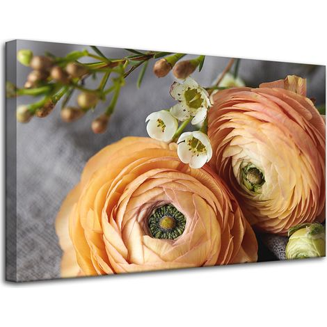 Stampa su tela "Botanica Fiori" 80x50 cm