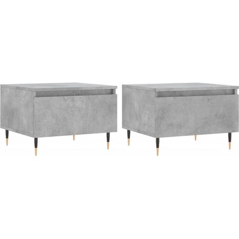 Maison Exclusive - Couchtische 2 Stk. Betongrau 50x46x35 cm Holzw