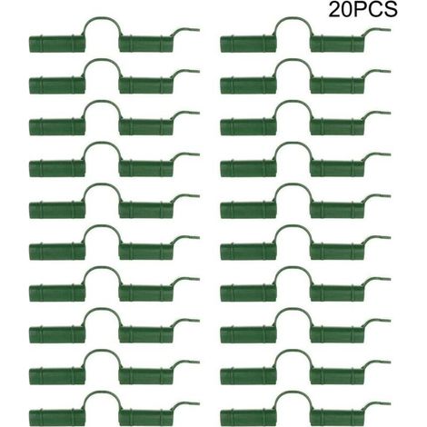 20 clips de fixation pour serre, clips pour tuyaux de serre, outil robuste, clips pour bâche de jardin et abri solaire 1,1 cm (1/5)