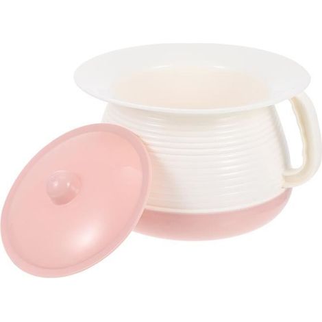 1 pot urinoir chambre rose, portable avec couvercle étanche, conteneur d'urine pour femmes et enfants, usage nocturne ou urgence (1/4)