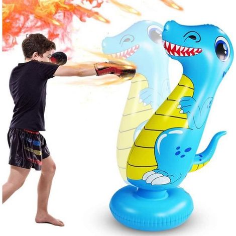 Sac De Boxe Gonflable - Colonne Tumbler - Base Remplissable Sable Ou Eau - Pour Entrainement Kick Boxing - 1 Pièce (1/4)