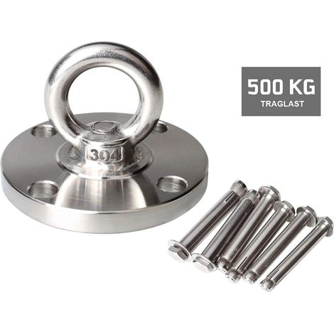 Ganchos de techo, ganchos para hamacas de alta resistencia, capacidad de carga de 500 kg, ganchos de montaje de acero inoxidable 304, sillas colgantes, soportes para sacos de boxeo con anclajes. (1/3)
