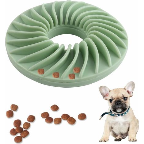 Jouet amusant pour animal domestique - Brosse à dents pour chien - Fuite et nourriture cachée - Frisbee TPR - Jouet à mâcher pour chien - Outils interactifs pour animaux domestiques (vert),--Lefou (1/5)