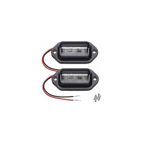 2 LED-Kennzeichenleuchten, 12–24 V DC, wasserdicht, 6-SMD-Kennzeichenbeleuchtung/Rücklicht, für LKW, SUV, Anhänger, Van, Wohnmobil, Boote (z. B. als Einstiegsbeleuchtung, Innenraum-/Laderaumbeleuchtun (1/4)